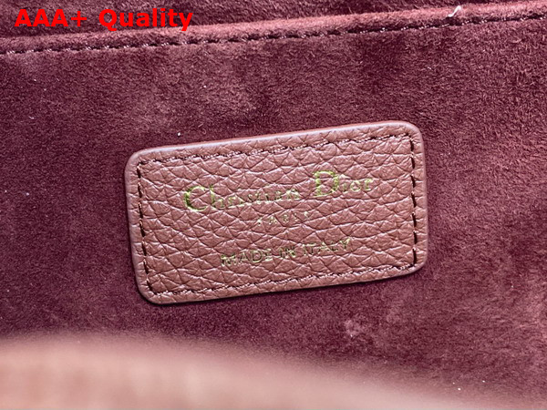Dior Medium Dior Bobby Bag in Burgundy Grained Calfskin Replica