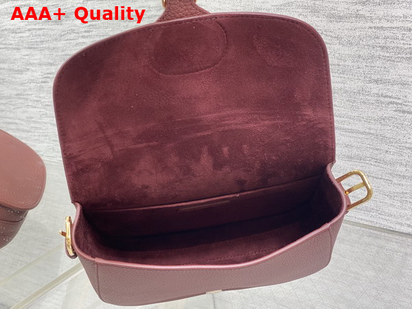 Dior Medium Dior Bobby Bag in Burgundy Grained Calfskin Replica
