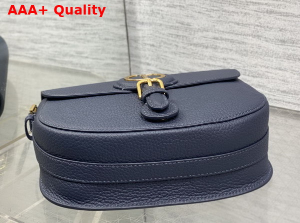 Dior Medium Dior Bobby Bag in Navy Blue Grained Calfskin Replica