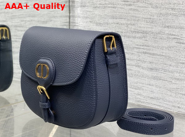 Dior Medium Dior Bobby Bag in Navy Blue Grained Calfskin Replica