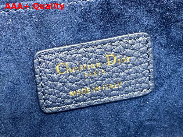 Dior Medium Dior Bobby Bag in Navy Blue Grained Calfskin Replica