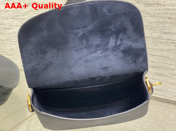 Dior Medium Dior Bobby Bag in Navy Blue Grained Calfskin Replica