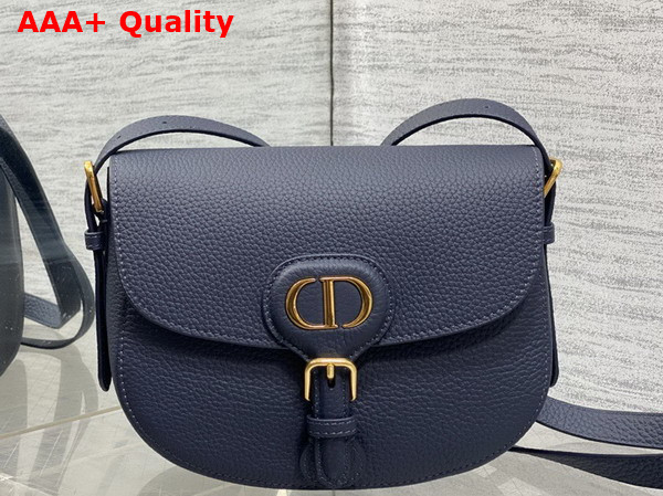 Dior Medium Dior Bobby Bag in Navy Blue Grained Calfskin Replica