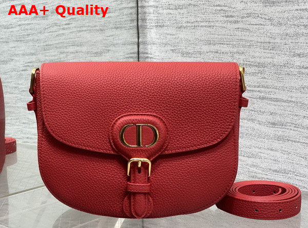Dior Medium Dior Bobby Bag in Red Grained Calfskin Replica