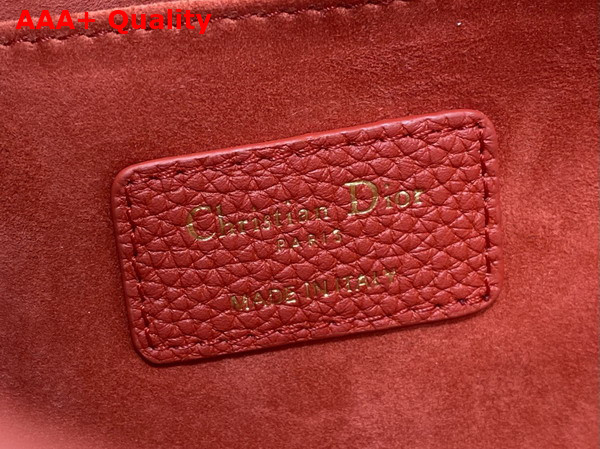 Dior Medium Dior Bobby Bag in Red Grained Calfskin Replica
