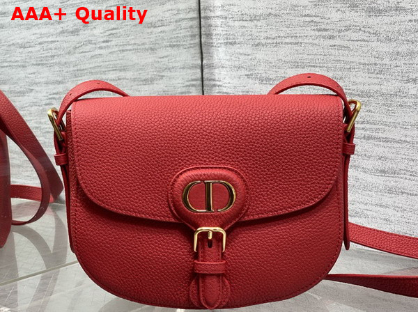 Dior Medium Dior Bobby Bag in Red Grained Calfskin Replica