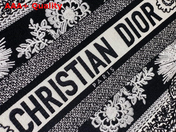 Dior Medium Dior Book Tote Black and White Butterfly Bandana Embroidery Replica