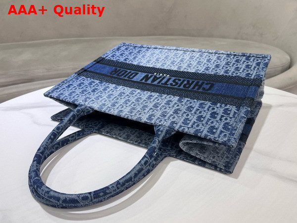 Dior Medium Dior Book Tote Blue Denim Dior Oblique Jacquard Replica