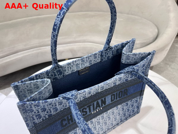 Dior Medium Dior Book Tote Blue Denim Dior Oblique Jacquard Replica