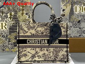 Dior Medium Dior Book Tote Blue Toile de Jouy Flowers Embroidery Replica