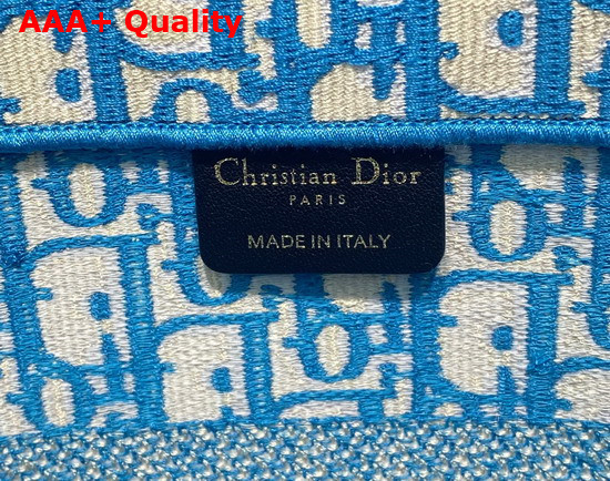 Dior Medium Dior Book Tote Cornflower Blue Dior Oblique Embroidery Replica