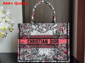 Dior Medium Dior Book Tote Ecru Multicolor Dior 4 Saisons Printemps Soleil Embroidery Replica