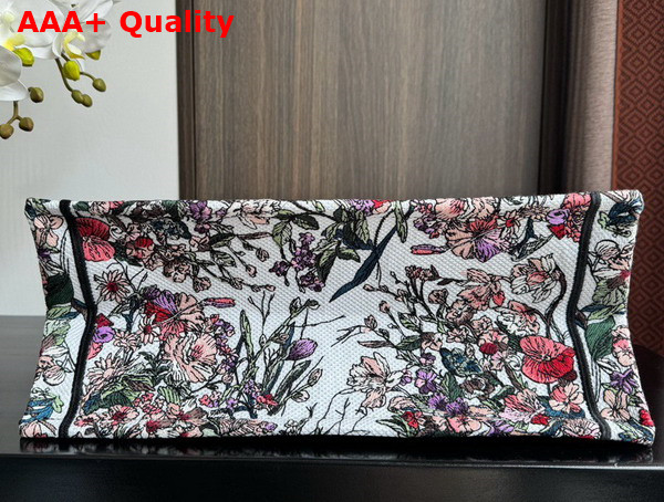 Dior Medium Dior Book Tote Ecru Multicolor Dior 4 Saisons Printemps Soleil Embroidery Replica