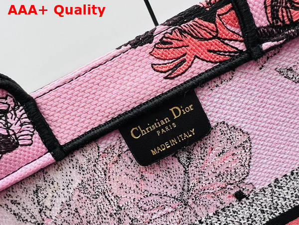 Dior Medium Dior Book Tote Fuchsia Multicolor Toile de Jouy Voyage Embroidery Replica