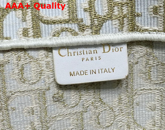 Dior Medium Dior Book Tote Gold Tone Dior Oblique Embroidery Replica