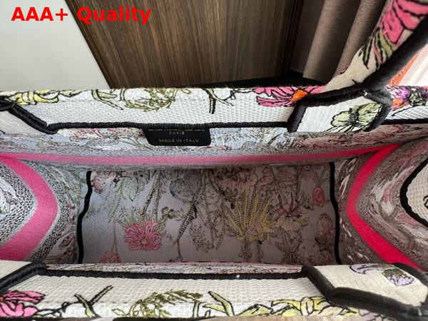 Dior Medium Dior Book Tote White Multicolor Mexico Millefiori Embroidery Replica