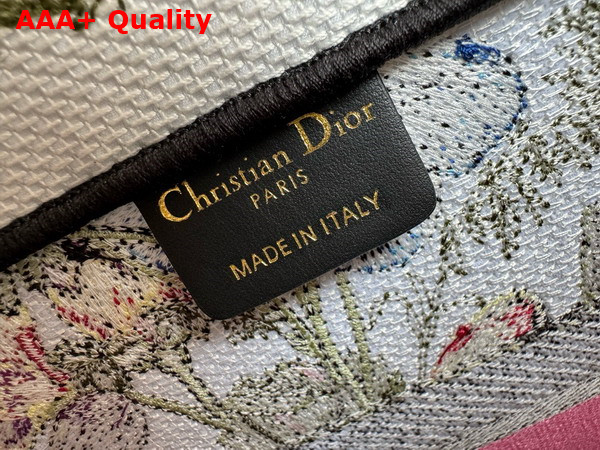 Dior Medium Dior Book Tote White Multicolor Mexico Millefiori Embroidery Replica