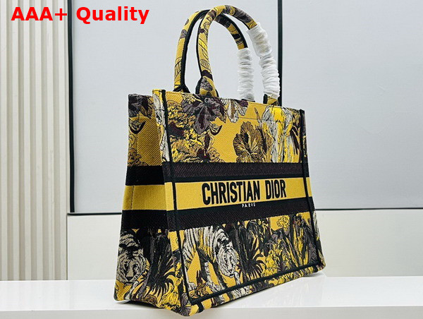 Dior Medium Dior Book Tote Yellow Multicolor Toile de Jouy Voyage Embroidery Replica