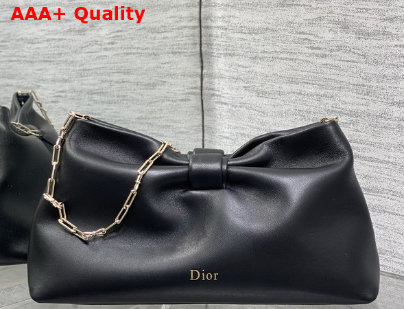 Dior Medium Dior Bow Bag in Black Lambskin Replica