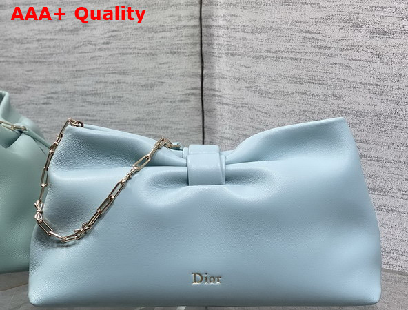 Dior Medium Dior Bow Bag in Bleu Tourmaline Lambskin Replica