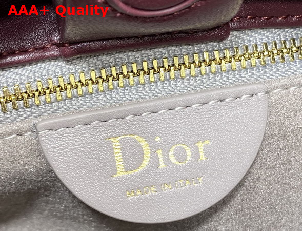 Dior Medium Dior Bow Bag in Burgundy Lambskin Replica