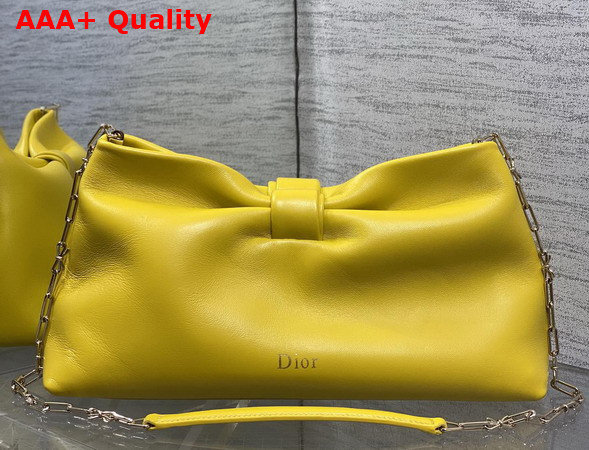 Dior Medium Dior Bow Bag in Buttercup Lambskin Replica