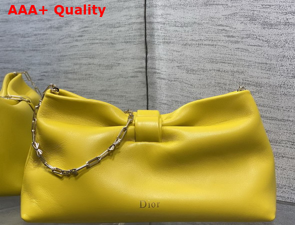 Dior Medium Dior Bow Bag in Buttercup Lambskin Replica