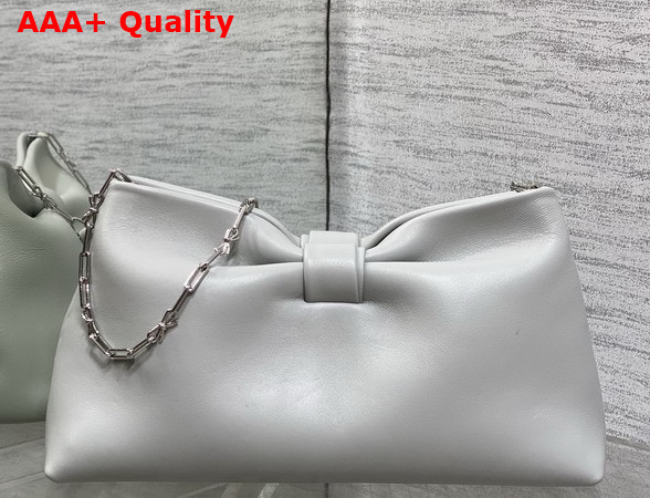 Dior Medium Dior Bow Bag in Cloud Gray Lambskin Replica