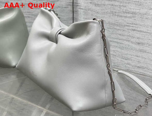 Dior Medium Dior Bow Bag in Cloud Gray Lambskin Replica