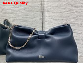 Dior Medium Dior Bow Bag in Deep Ocean Blue Lambskin Replica