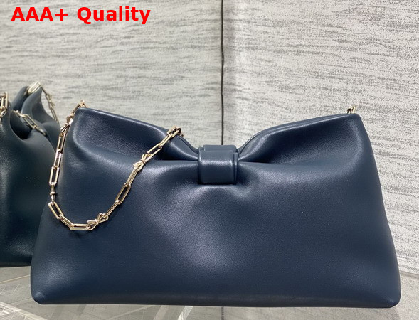 Dior Medium Dior Bow Bag in Deep Ocean Blue Lambskin Replica