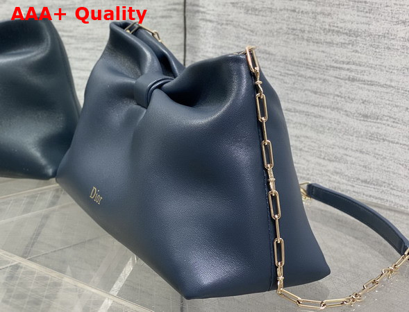 Dior Medium Dior Bow Bag in Deep Ocean Blue Lambskin Replica