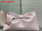 Dior Medium Dior Bow Bag in Pearl Pink Lambskin Replica