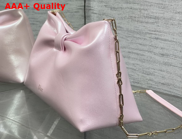Dior Medium Dior Bow Bag in Pearl Pink Lambskin Replica