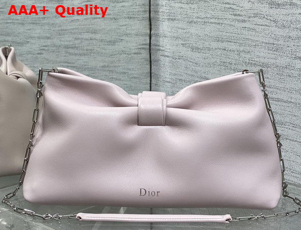 Dior Medium Dior Bow Bag in Rose Songe Lambskin Replica