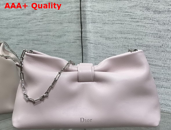 Dior Medium Dior Bow Bag in Rose Songe Lambskin Replica