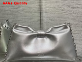 Dior Medium Dior Bow Bag in Silver Lambskin Replica