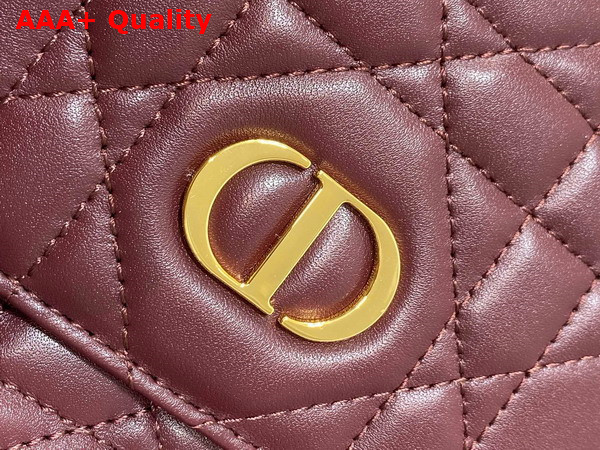 Dior Medium Dior Caro Backpack in Burgundy Macrocannage Lambskin Replica