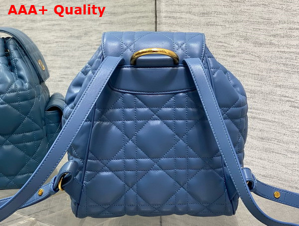 Dior Medium Dior Caro Backpack in Sky Blue Macrocannage Lambskin Replica
