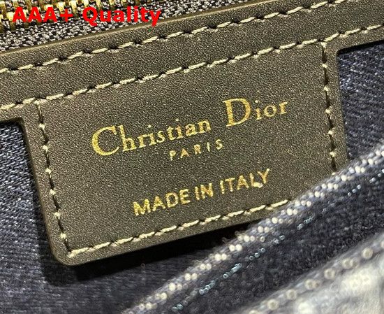 Dior Medium Dior Caro Bag Blue Dior Flowers Cannage Denim Replica
