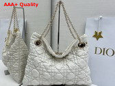 Dior Medium Dior Crunchy Bag Latte Puffy Macrocannage Calfskin Replica