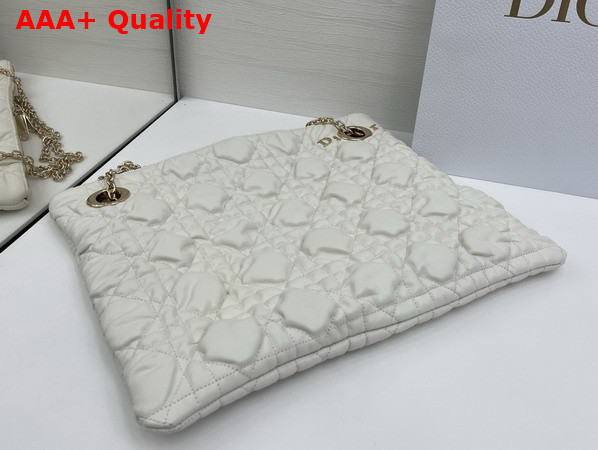 Dior Medium Dior Crunchy Bag Latte Puffy Macrocannage Calfskin Replica