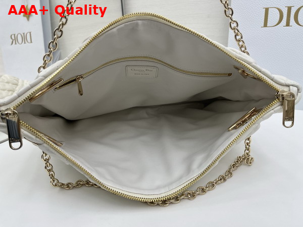 Dior Medium Dior Crunchy Bag Latte Puffy Macrocannage Calfskin Replica