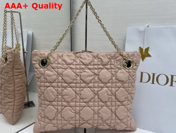 Dior Medium Dior Crunchy Bag Nude Puffy Macrocannage Calfskin Replica