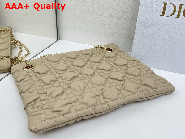 Dior Medium Dior Crunchy Bag Sand Colored Puffy Macrocannage Calfskin Replica
