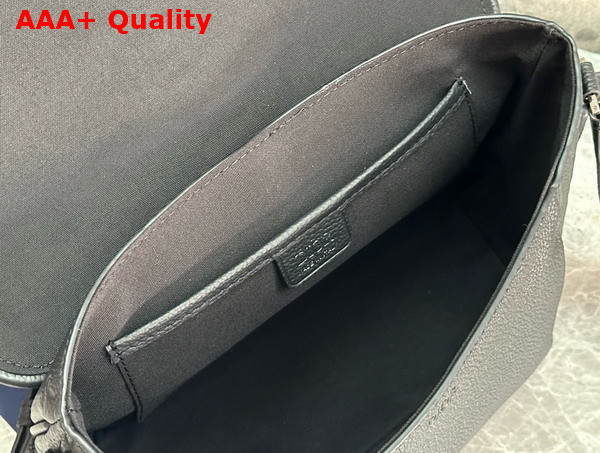 Dior Medium Dior Daily Messenger Bag with Flap Black Dior Gravity Leather and Black Grained Calfskin Replica