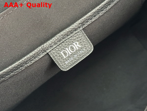 Dior Medium Dior Daily Messenger Bag with Flap Black Dior Gravity Leather and Black Grained Calfskin Replica