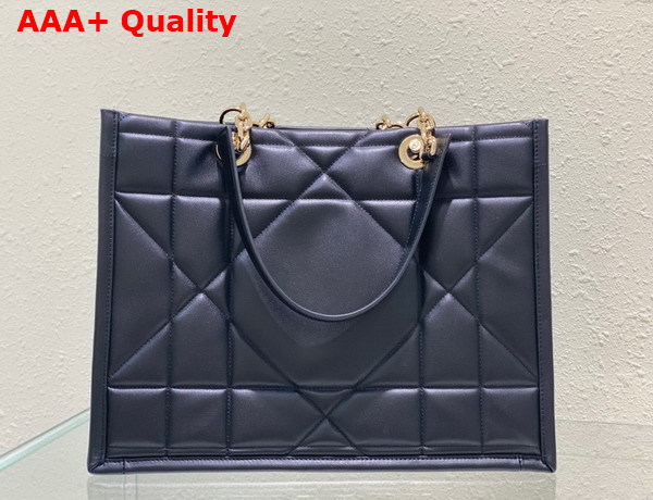Dior Medium Dior Essential Tote Bag Black Archicannage Calfskin Replica