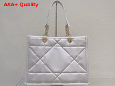 Dior Medium Dior Essential Tote Bag Latte Archicannage Calfskin Replica