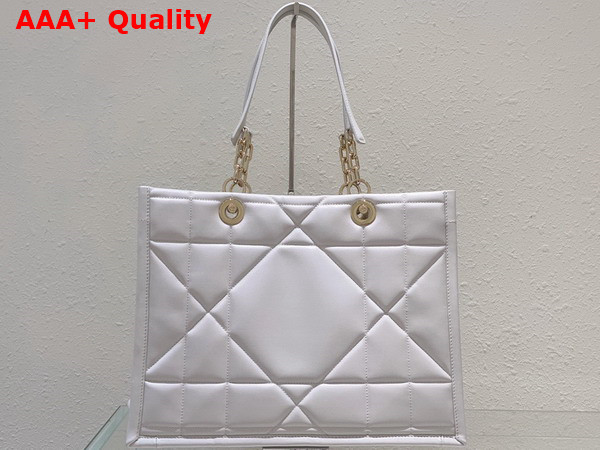 Dior Medium Dior Essential Tote Bag Latte Archicannage Calfskin Replica